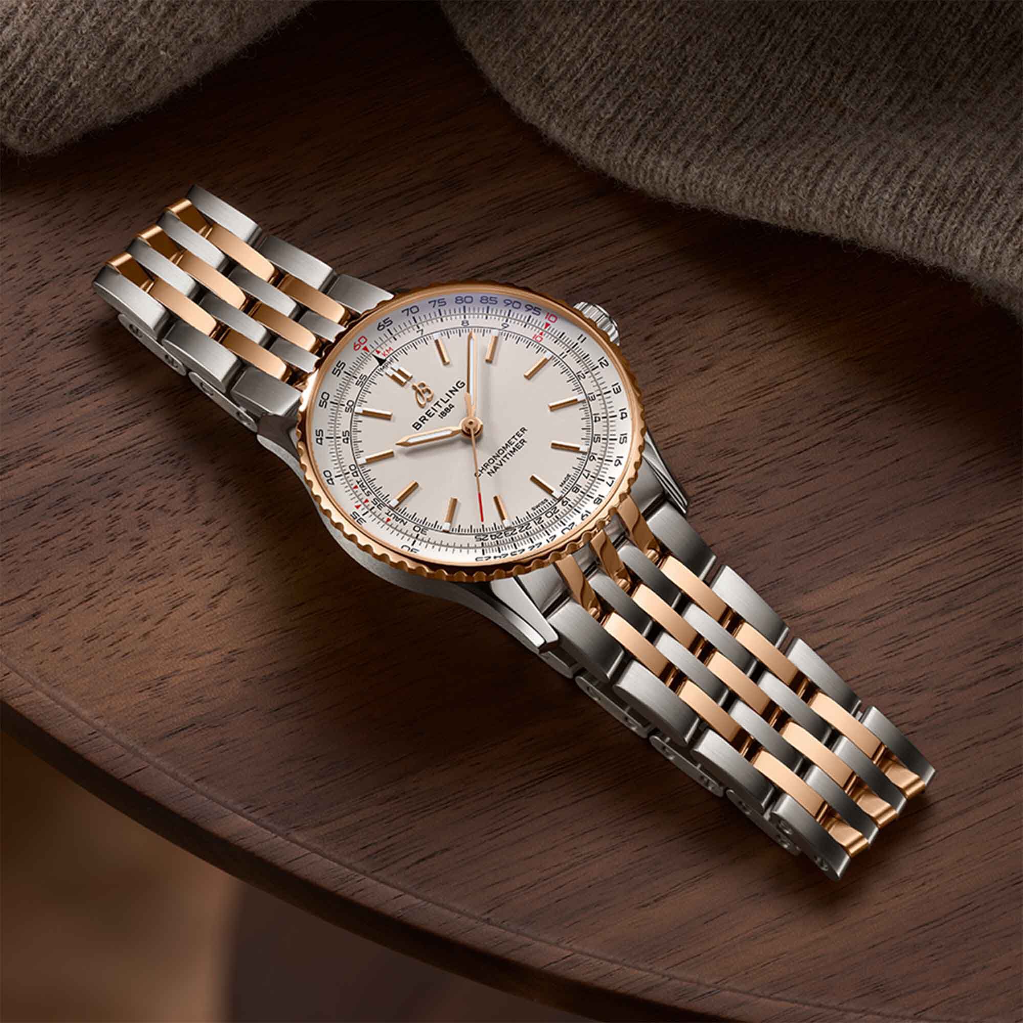 Breitling Navitimer Automatic 41 mm Rose Gold and Stainless Steel Maison Birks